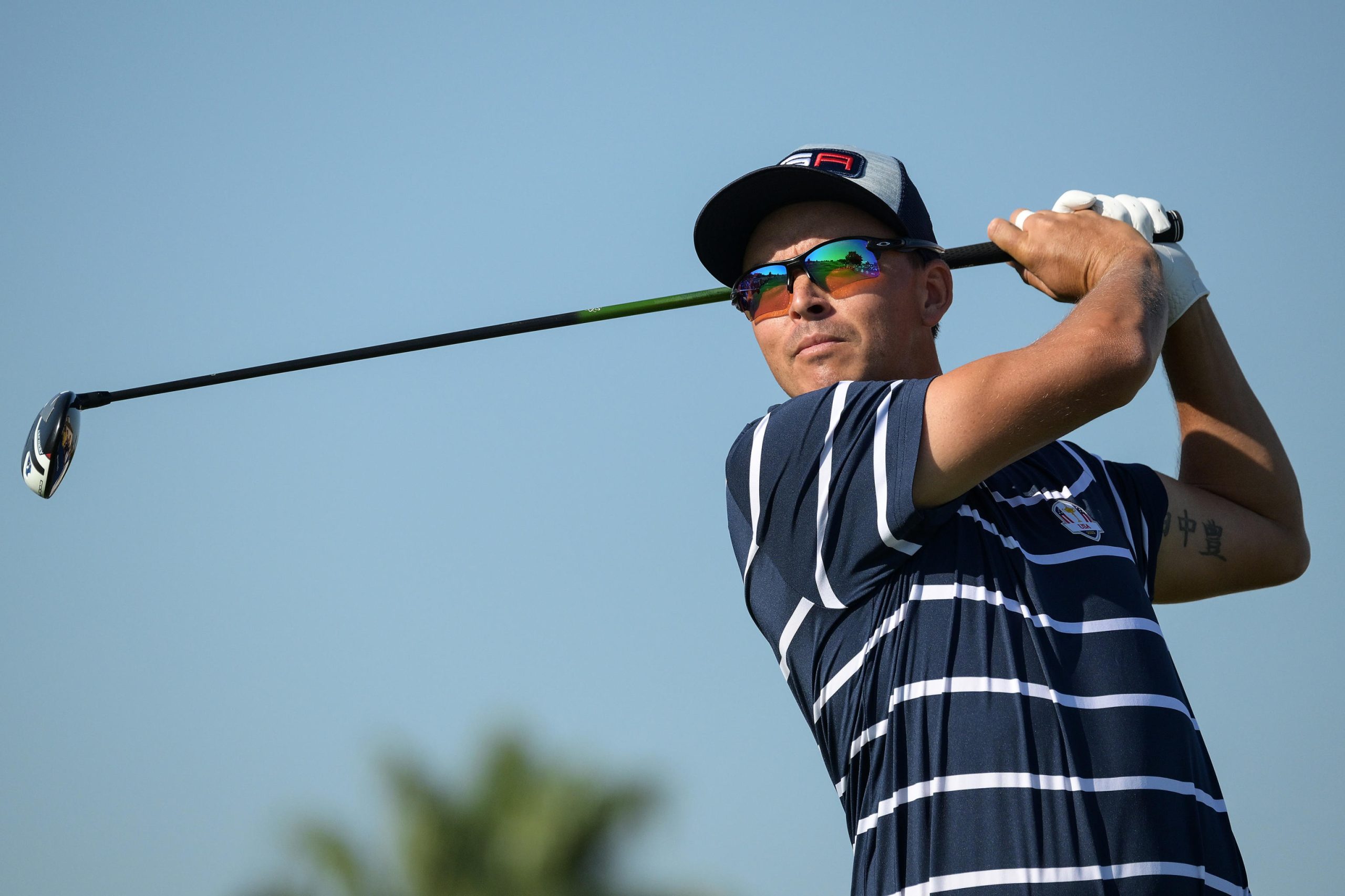 Rickie Flower del Team Us nell'esecuzione di un colpo