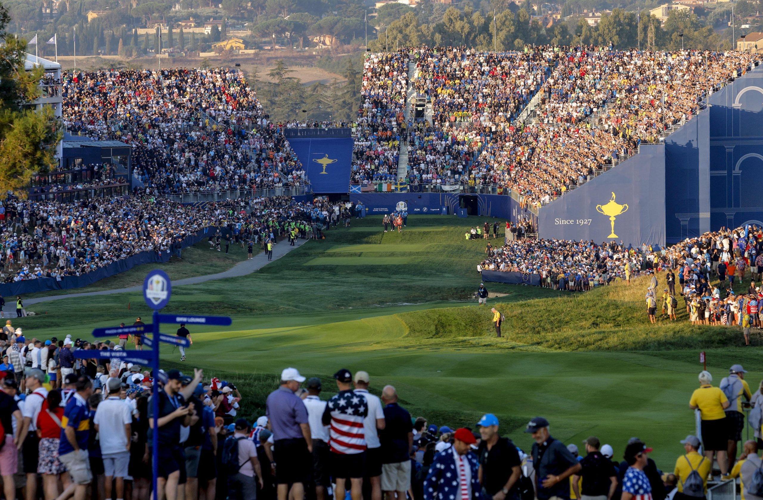 Il pubblico della prima giornata della Ryder Cup