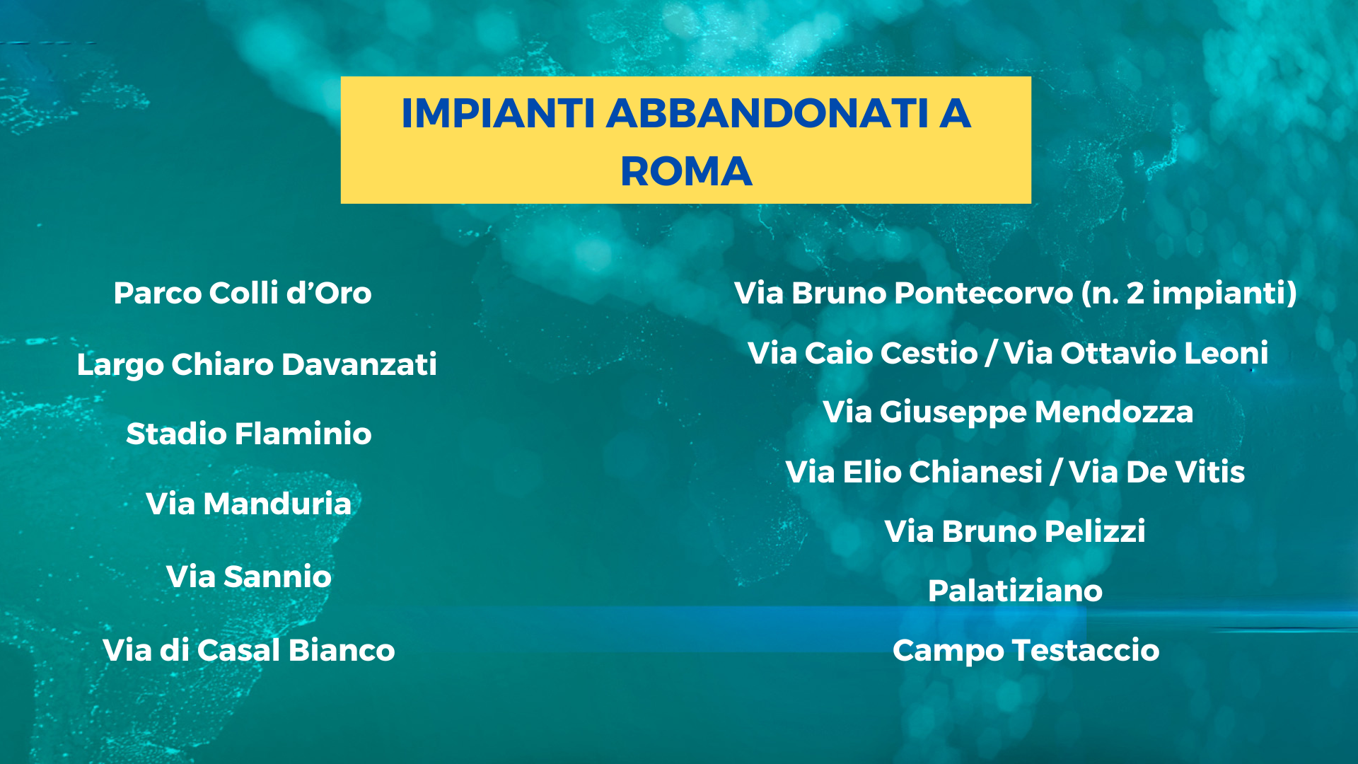 impianti sportivi abbandonati