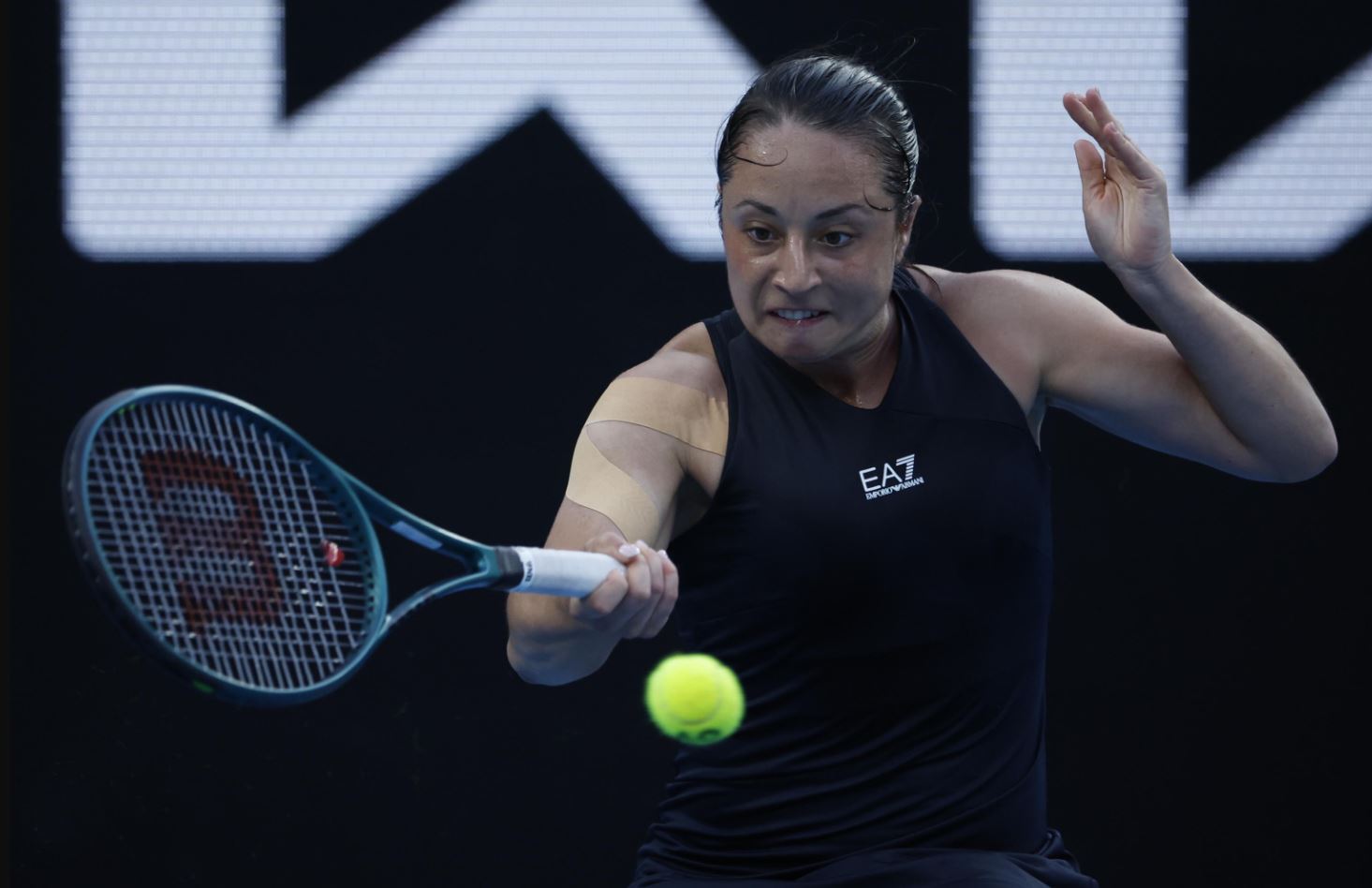 Elisabetta Cocciaretto nel match contro l'americana Emma Navarro Elisabetta Cocciaretto nel match contro l'americana Emma Navarro