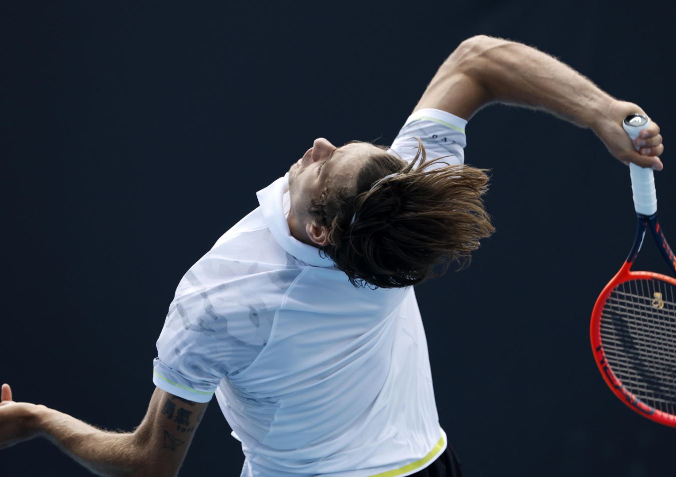 La battuta di Flavio Cobolli contro il russo Pavel Kotov La battuta di Flavio Cobolli contro il russo Pavel Kotov