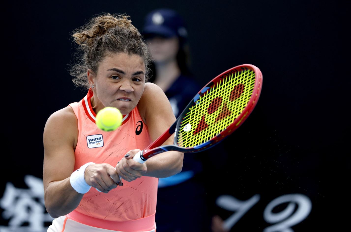 Jasmine Paolini in azione contro la tedesca Tatjana Maria Jasmine Paolini in azione contro la tedesca Tatjana Maria