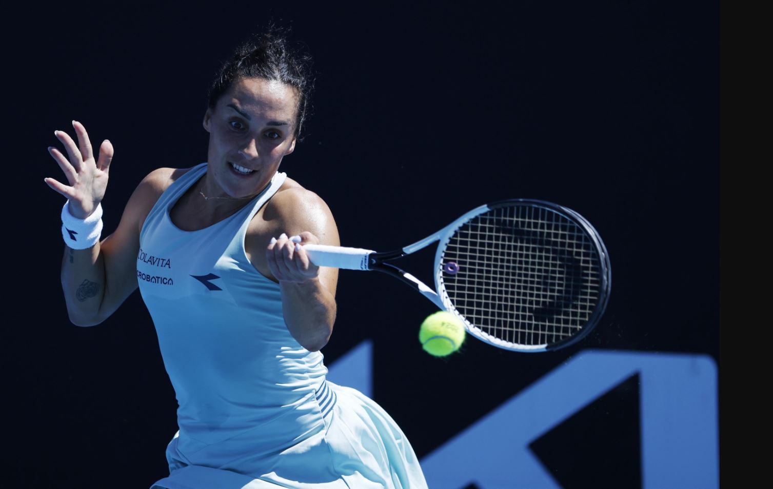 Martina Trevisan in azione contro la messicana Renata Zarazua nel secondo turno Martina Trevisan in azione contro la messicana Renata Zarazua nel secondo turno