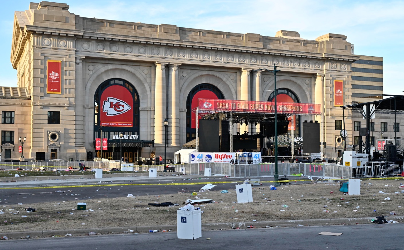 Una veduta dell'Union Station dopo l'evacuazione dell'area Una veduta dell'Union Station dopo l'evacuazione dell'area