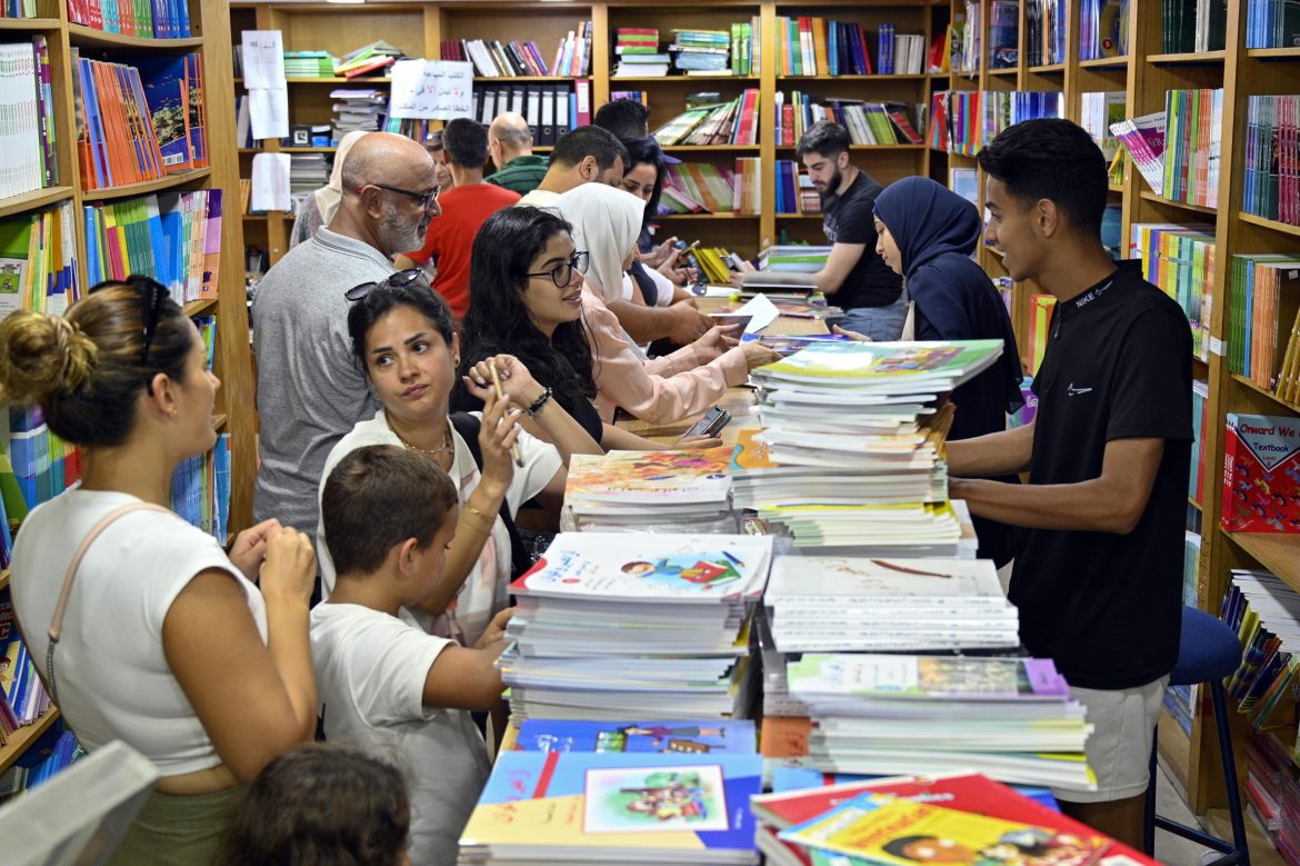 School shopping ahead of the start the school year in Lebanon