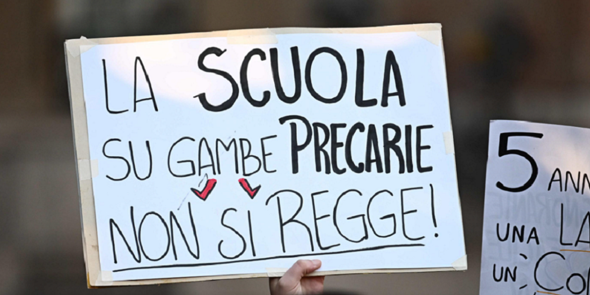 Cartello scuola precariato