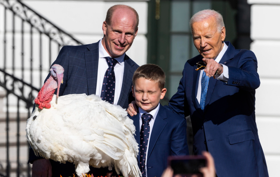 Il Presidente Joe Biden in occasione del Thanksgiving