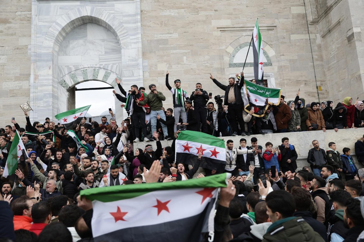 Syrian opposition supporters in Turkey celebrate rebel takeover of Damascus