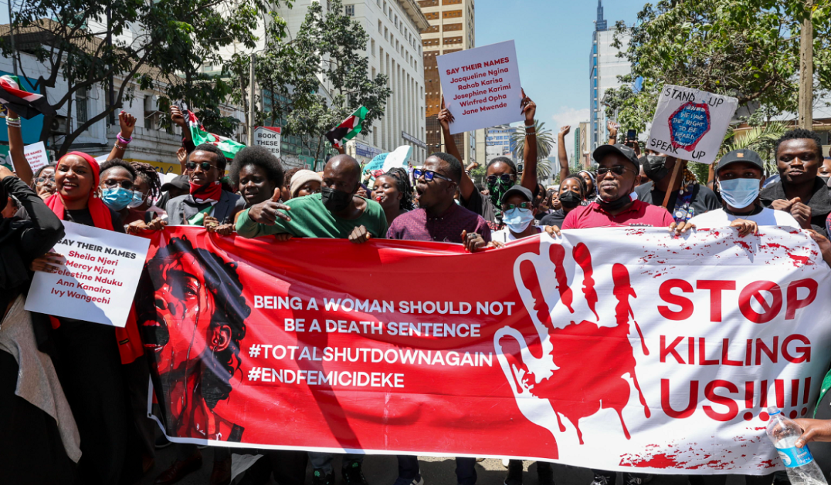 3 Manifestanti a Nairobi, Kenya