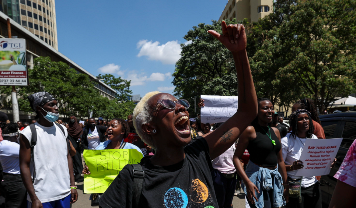 5 Manifestanti a Nairobi, Kenya