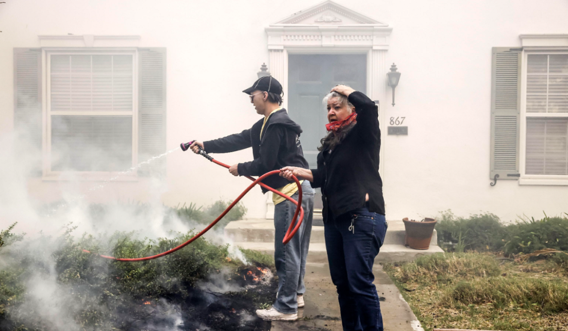 cittadini Los angeles incendi
