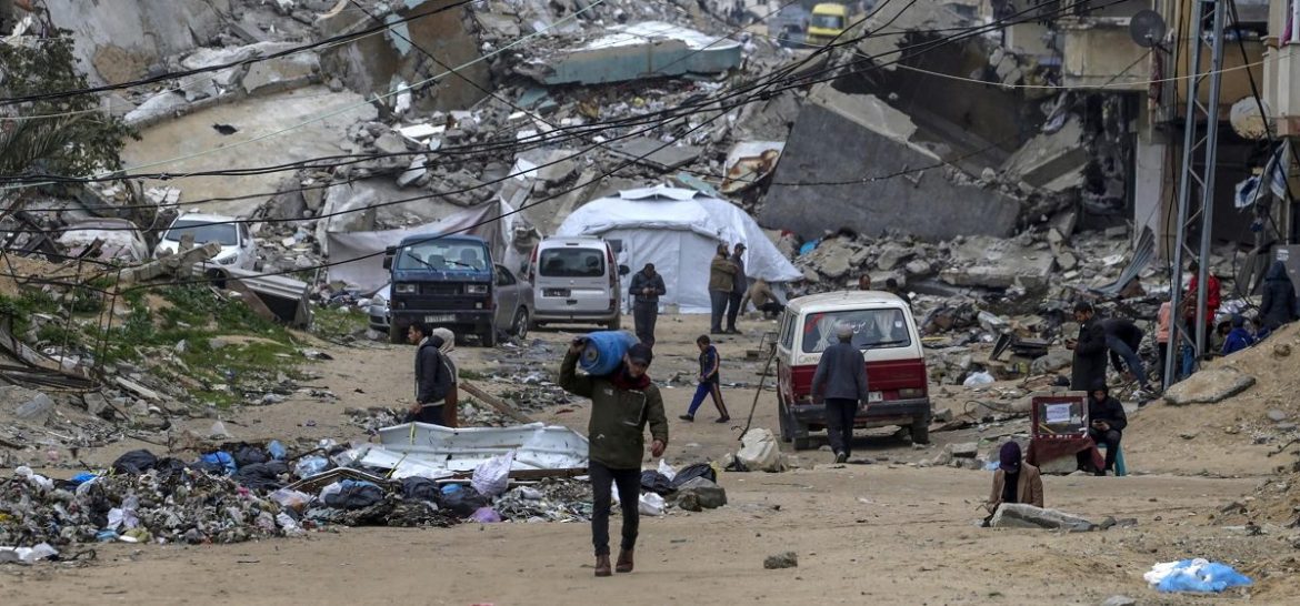 Destruction in Gaza amid Israel-Hamas ceasefire