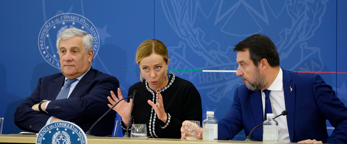 Giorgia Meloni, Antonio Tajani, Matteo Salvini