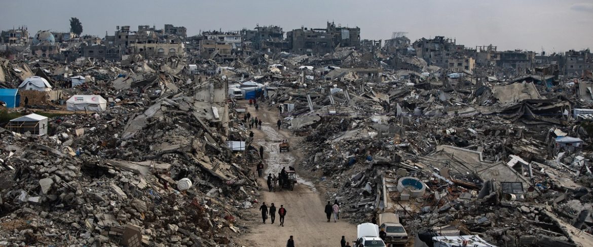 Detsruction in Beit Lahia, northern Gaza Medio Oriente