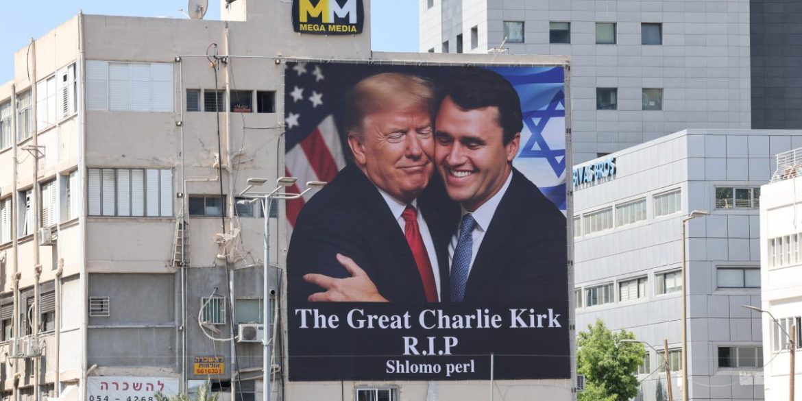 Billboard honors slain US conservative activist Charlie Kirk in Tel Aviv