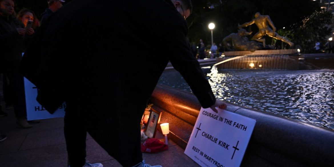 Vigil for late US activist Charlie Kirk in Sydney