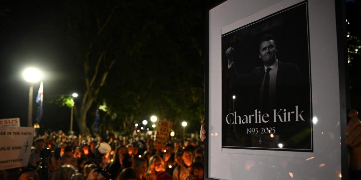 Vigil for late US activist Charlie Kirk in Sydney