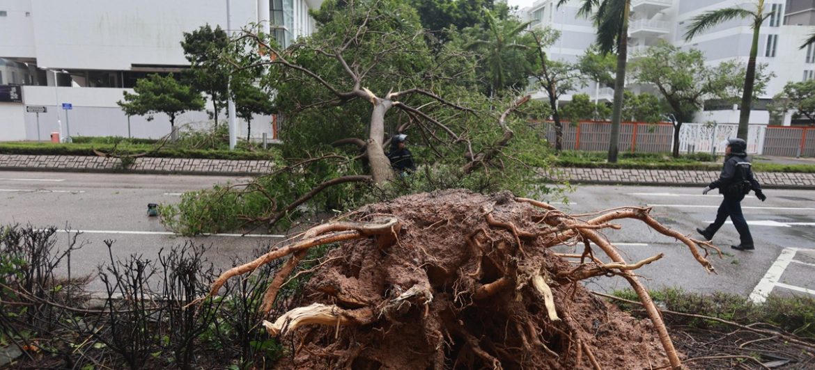Typhoon Ragasa strikes under signal 10 in Hong Kong