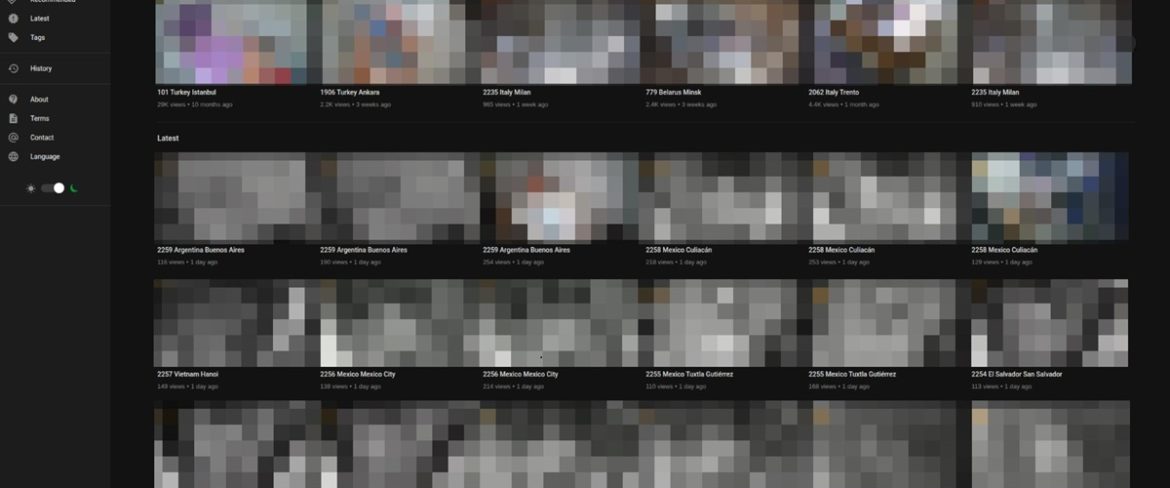 Immagini videosorveglianza in un portale, anche tariffario