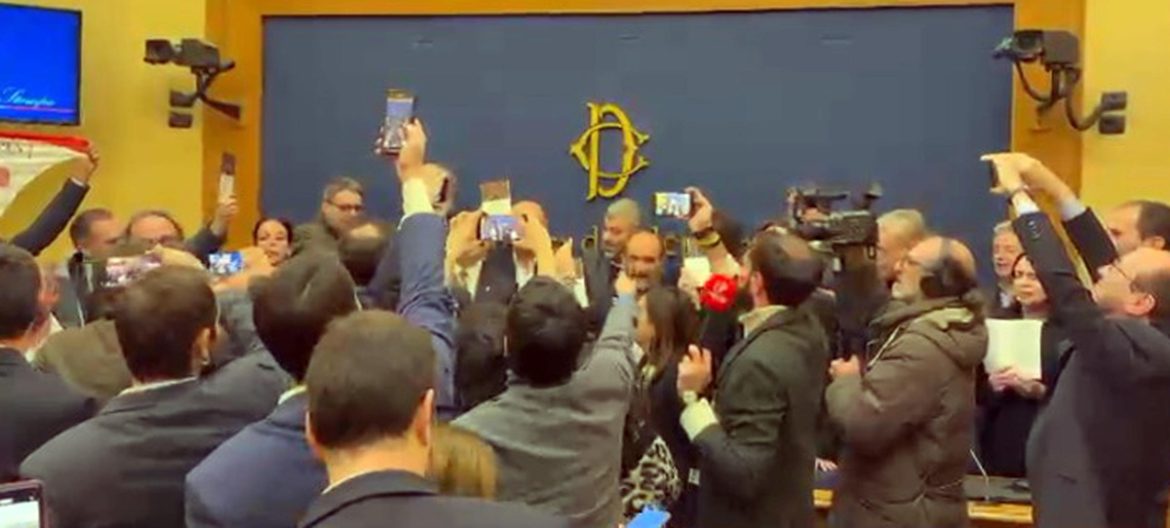 Casapound Camera protesta