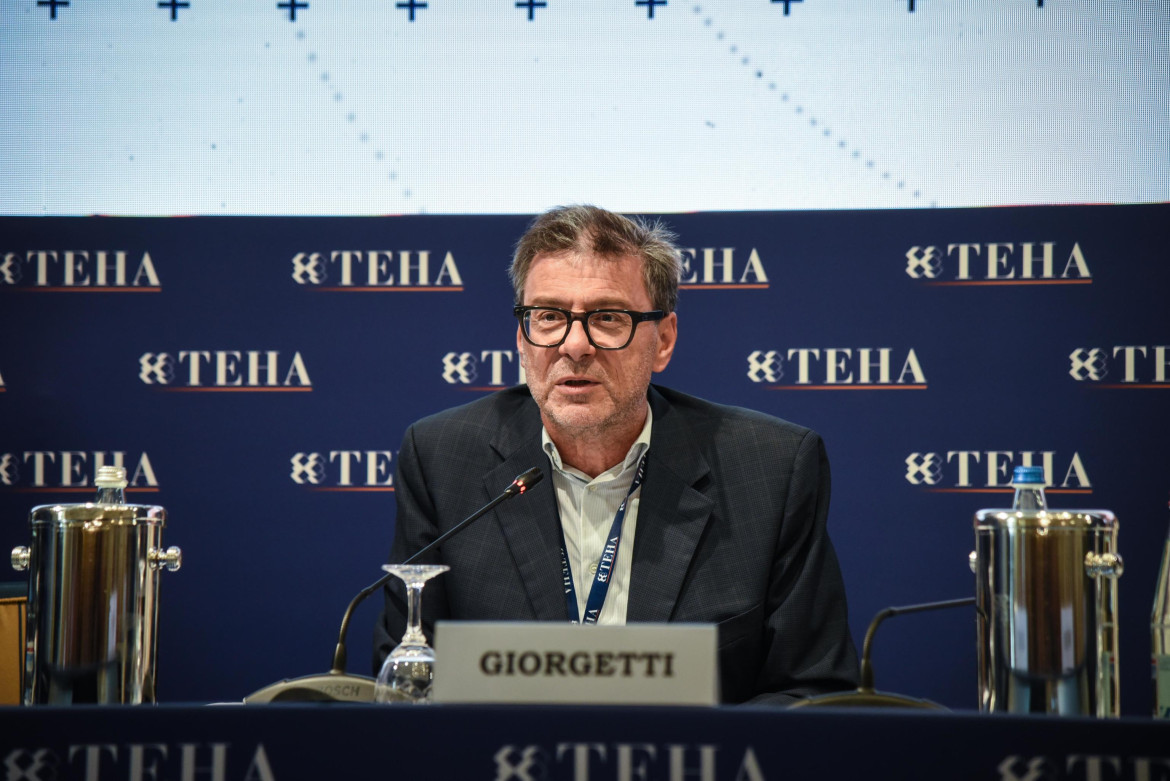 Il Ministro dell'Economia Giancarlo Giorgetti al Forum Ambrosetti a Cernobbio | Foto Ansa