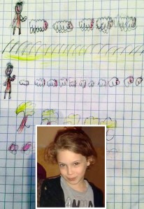 Continua il caso Loffredo uno dei disegni attraverso cui, secondo i grafologi, la bimba manifestava il suo malessere