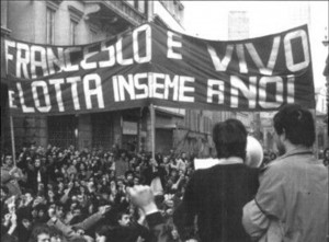 Manifestazione a Bologna il 12 marzo 1977