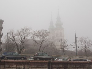 Saint Anne church. Fog. - Batthyány Square, Budapest