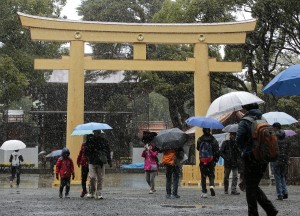 Santuario Meiji imbiancato