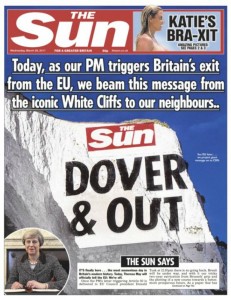 prima pagina del tabloid The Sun