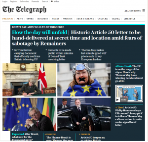 il sito del The Telegraph