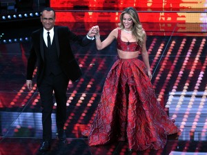 arrivo leotta sul palco