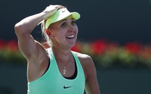 L’espressione incredula di Vesnina dopo la il trionfo ottenuto sulla Kuznetsova